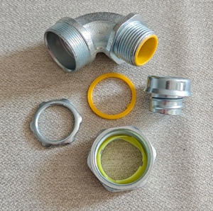 3/4 sắt dễ uốn \ "góc 90 độ chất lỏng chặt chẽ nối cách điện họng 45 ° kim loại ống dẫn Phụ kiện <span class=keywords><strong>Flex</strong></span> ống dẫn - Product Image 4