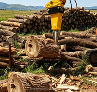 Fendeuse de bûches électrique horizontale robuste 18 tonnes, moteur X Blade, sortie de bois entièrement automatique et réglable