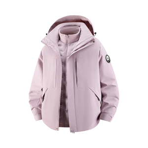 Ensemble deux pièces trois-en-un pour homme, en laine et soie blanches, respirant, pour l'extérieur, nouvelle collection automne-hiver 2025, fermeture éclair sans couture - Product Image 1