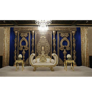 Jhumka-Paneles de fibra de Jhumka para boda musulmana, marcos dorados modernos para escenario de boda, nuevo - Product Image 1