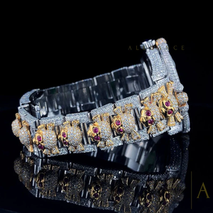 Premium Stainless Steel <b>Quartz</b> Moissanite Diamond <b>Watch</b> for <b>Men</b> with Glass Dial Antique Luxury Design - Product Image 4