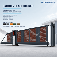 Porte coulissante cantilever à large ouverture sur mesure pour l'accès fréquent de véhicules lourds dans une base de production industrielle