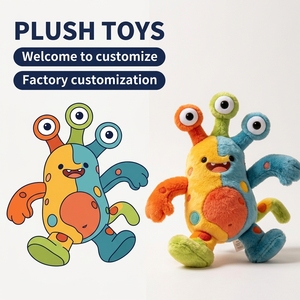 Juguete <span class=keywords><strong>de</strong></span> Peluche Personalizado <span class=keywords><strong>de</strong></span> Fábrica OEM ODM, <span class=keywords><strong>Monstruo</strong></span> <span class=keywords><strong>de</strong></span> Tres Ojos, Juguete <span class=keywords><strong>de</strong></span> Peluche Suave y Adorable para Mascota Corporativa y Promoción <span class=keywords><strong>de</strong></span> Marca - Product Image 1