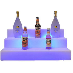 24-inch 3-traps LED verlichte plastic moderne barmeubel wijnkelder hotel drankenfles display schap eetkamer buiten IP65 - Product Image 4