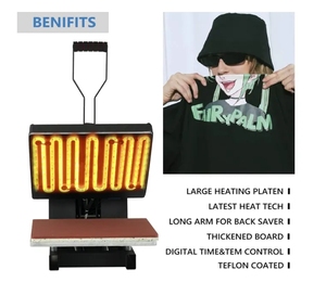 Nueva Prensa de Calor Manual Portátil de Alta Velocidad y Bajo Costo, Enchufe EU/US, Transferencia Profesional por Sublimación, Impresión de Camisetas y Gorras, 2400W - Product Image 4