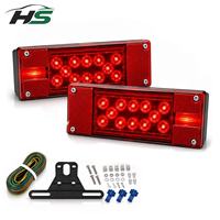 Feu arrière LED HSSH 12V, 28 LED, 205 mm, pour camion lourd, remorque, semi-remorque, véhicule de transport