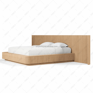 FERLY New Customization Luxury American Modern Classic Home Hotel Solid Wood Bedroom <b>Platform</b> <b>Bed</b> Extended FL24BN098-5 <b>Double</b> Be - Product Image 4