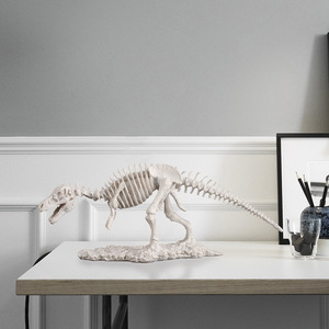 Modèle de squelette fossile de Tyrannosaurus Rex en résine, squelette de dinosaure, décoration éducative, style nordique moderne, rétro blanc - Product Image 2