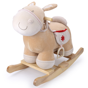 Vente directe usine : Cheval à bascule en peluche, âne gris, jouet d'intérieur - Product Image 3