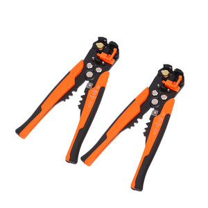 BNMJ Industrial-Grade High-Carbon Steel Automatic <b>Wire</b> Stripper <b>Soft</b> Grip Plastic Handles Black Oxide Left-Handed Black Oxide Fi - Product Image 1
