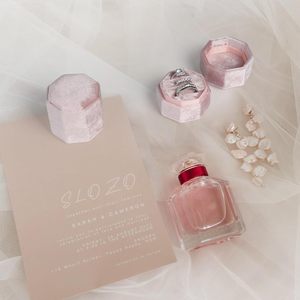 Wholesale Custom Logo Double Slots Retro Mini Velvet <b>Wedding</b> Ring <b>Box</b> 2 Slots Ring Storage Jewelry Gift <b>Box</b> - Product Image 3
