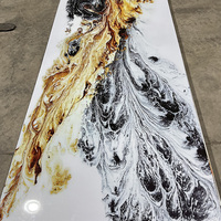 Revêtement mural pour bâtiment commercial en panneau de marbre PVC anti-rayures et résistant aux UV