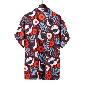 Camisas hawaianas para <span class=keywords><strong>hombre</strong></span> para vacaciones en la playa Nuevo diseño de estampado floral vintage Havaiana Hawaiian Vintage Floral Print Camisa - Product Image 3