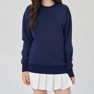 Suéter Clásico Básico de Punto para Mujer, Cuello Redondo, Estampado, Transpirable, 220g, Mangas Largas, Cuello Elástico Acanalado, Primavera - Product Image 1