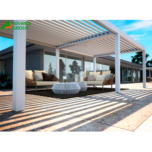 Pergola <span class=keywords><strong>de</strong></span> <span class=keywords><strong>jardin</strong></span> Gazebo Toit à persiennes motorisé Imperméable au vent Bioclimatique Pergola d'extérieur en aluminium - Product Image 6