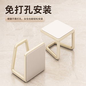 Under Vanity Sink Organizer Wall Mounted Rectangular Storage Rack Durable <b>Corner</b> Bathroom Shelves - Product Image 3