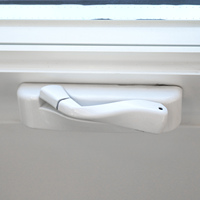 Fenêtre à battant en PVC de haute qualité avec manivelle unique, idéale pour la maison et le bureau, en verre trempé et plastique, pour salle de bain et cuisine