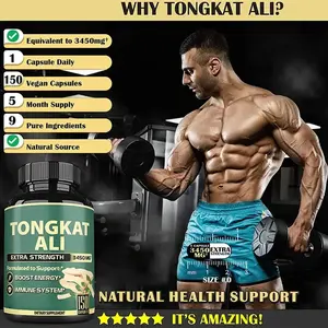 Suplemen kesehatan Tongkat Ali ekstrak, gergaji Palmetto ekstrak pria tes Booster kapsul tes Booster