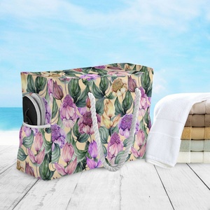 Sac à main Aloha Hotsale Fashion Hawaiian Puakenikeni en polyester, sac à bandoulière, sac de plage lavable, sacs fourre-tout pour femmes - Product Image 5