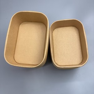 Bol rond jetable en papier kraft, étanche, 500 ml-1300 ml, biodégradable, pour plats à emporter, nouilles chaudes, riz - Product Image 5