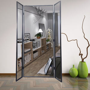 Grand miroir mural noir en métal de luxe personnalisé cabine d'essayage long <span class=keywords><strong>corps</strong></span> pleine longueur pliable 3 voies miroir spiegel - Product Image 3
