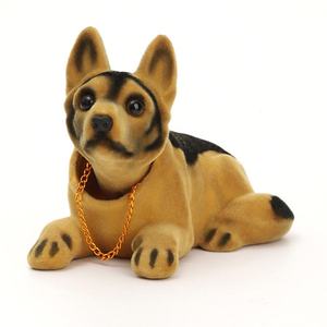 L-30 Figurine de bouledogue mignon à tête oscillante pour tableau de bord de voiture, en résine, accessoires de voiture, décoration intérieure - Product Image 5