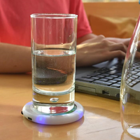 Sous-verre LED à activation par le poids avec logo personnalisé, rappel lumineux pour boissons, étanche, vente en gros, cadeaux d'entreprise pour fêtes et festivals