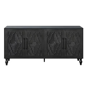 Francese Free Standing Buffet nero credenza soggiorno mobili legno Cainet stile <span class=keywords><strong>moderno</strong></span> mobili di stoccaggio - Product Image 4