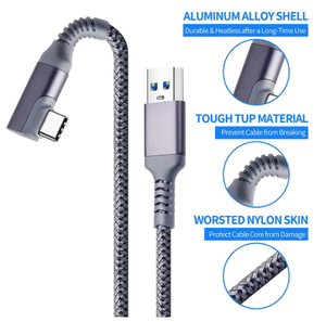 Cable de Enlace de 6M 5M 3M para Oculus Quest 2, Cables USB3.1 de Carga Rápida para <span class=keywords><strong>Quest2</strong></span> <span class=keywords><strong>VR</strong></span>, Carga Rápida de Datos, Accesorios para Auriculares <span class=keywords><strong>VR</strong></span> - Product Image 3