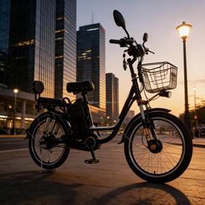 Bicicleta Eléctrica Urbana al por Mayor, 24 Pulgadas, 350W, Motor sin Escobillas, Cuadro de Acero, Frenos de Disco, Batería de Litio, Digital Electrónico - Product Image 3