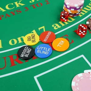 מפעל 30mm קטן גדול עיוור כפתור 2g עגול קזינו שולחן אבזר עבור שבבי פלסטיק - Product Image 2