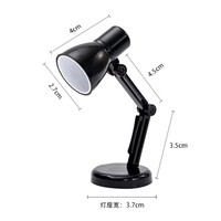 Mini lampe de bureau LED pour enfants, jouet de jeu d'imitation, bras réglable, fonctionne sur piles, accessoires de meubles DIY
