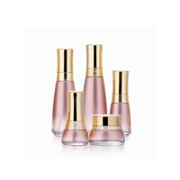 Ensemble d'emballages cosmétiques rose vide, 10 pièces, jolis produits, bouteilles pour Lotion, carré en verre, nouveauté 2019
