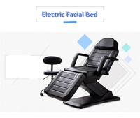 Lit facial électrique-Table de massage réglable avec ascenseur de jambe et dossier, conception ergonomique pour le traitement de beauté de salon de spa