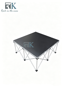 RK Smart <b>Stage</b> Portable Folding <b>Stage</b> <b>Platform</b> Black Aluminum Alloy Outdoor Event Wedding <b>Stage</b> - Product Image 1