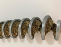 Brosse ronde de polissage personnalisée avec anneau d'étanchéité en laiton à enroulement interne et ressort de ponçage