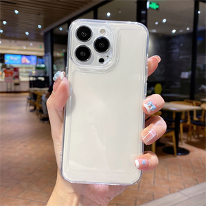 <span class=keywords><strong>Coque</strong></span> de téléphone simple pour <span class=keywords><strong>iPhone</strong></span> 11 12 13 14 15 16 XS Pro Max Plus Mini TPU Anti Drop Transparent Couverture Arrière Space Shell Antichoc - Product Image 5