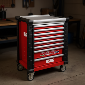 Gabinete de Herramientas Usag Racing 519 con 8 Cajones, Banco de Trabajo con Ruedas para Almacenamiento en Garaje o Taller - Product Image 3