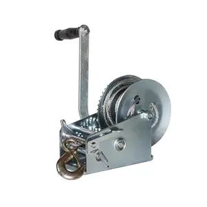 High Durability Portable Worm Gear Manual Hand Winch 2600bls Hand Winch With Friction Brake