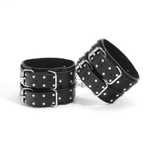 Juego de <span class=keywords><strong>esposas</strong></span> de cuero suave con esponja, <span class=keywords><strong>esposas</strong></span> para tobillos y collar, juguetes sexuales para parejas, lencería erótica para mujer - Product Image 5