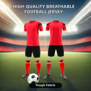 Maglia da calcio personalizzabile da calcio personalizzabile in bianco e traspirante in bianco in poliestere 100% all'ingrosso abbigliamento da calcio americano - Product Image 2