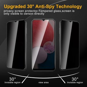 Защитное закаленное стекло для <span class=keywords><strong>Samsung</strong></span> для Galaxy A15, 5 г, 6,5 дюймов, твердость 9 ч, черный, Анти-шпион - Product Image 2
