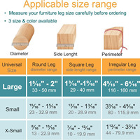 Protecteurs de jambes de chaise en feutre de silicone, 24 pièces, protection de sol en bois dur, protection de pieds de meubles en plastique