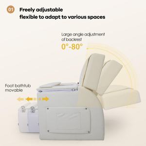 Chaise de massage de salon en cuir synthétique de haute qualité, spa électrique pour les pieds, canapé de pédicure, utilisation portable en salle de sport et à domicile, design moderne - Product Image 4