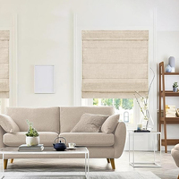 Persianas Romanas Motorizadas Eléctricas Integradas Hechas a Medida, Cortinas Opacas Romanas para Ventanas, Uso en Hoteles, Impermeables y Anti-UV