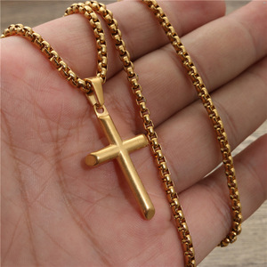 <b>Cross</b> Pendant Necklace Zinc Alloy Unisex Gift Jewelry - Product Image 2