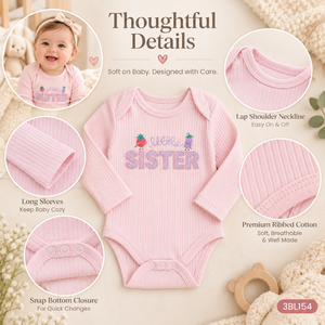Lot de 3 bodys bébé en coton à manches longues pour nouveau-né (0-9 mois) – Vêtements quotidiens pour nourrissons - Product Image 3