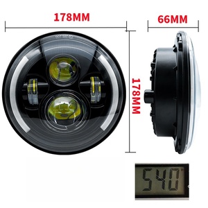 off Road <b>Lights</b> 7-inch LED Headlight Motorcycle Conversion Headlamp with Third-Generation Angel Eyes and <b>Daytime</b> <b>Running</b> <b>Lights</b> - Product Image 4