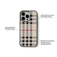 Étui de téléphone en cuir PU à motif écossais, protection intégrale pour iPhone 17 Pro Max, séries 16 et 15