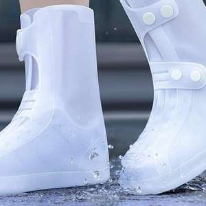 للجنسين قابلة لإعادة الاستخدام ومقاومة للماء ومقاومة للانزلاق والماء البالغين الرجال النساء أغطية أحذية سيليكون - Product Image 3